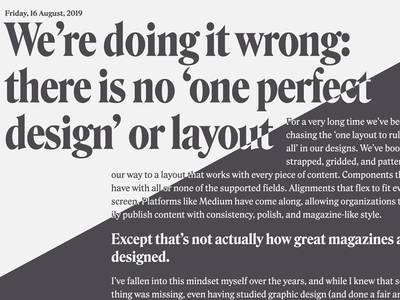 A split screen showing light and dark mode versions of my site