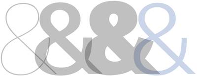 Image of several weights of an ampersand