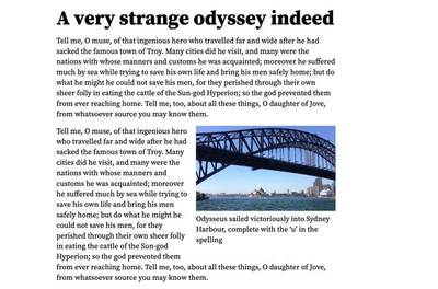 A very typical web layout