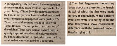 Two different paragraphs of text next to one another