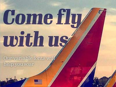 A headline paritally masked by the tail of a plane