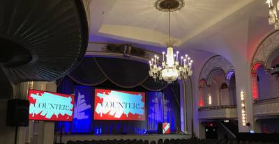 Photo of the Typecon Boston venue and stage