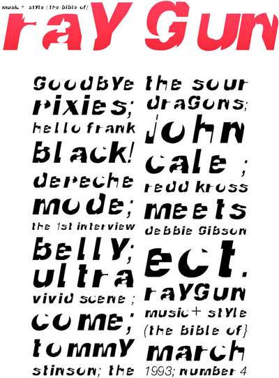 Spread from Raygun magazine