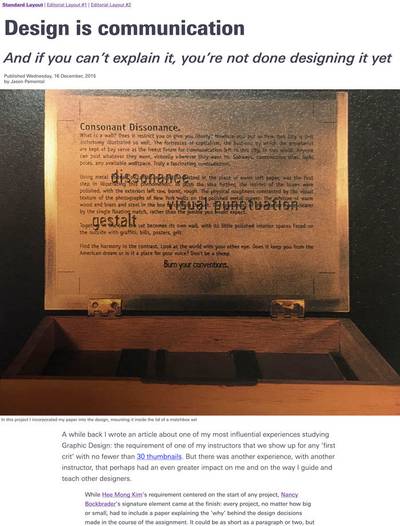 A new web layout starting with a single column