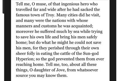 A paragraph of text from a mobile screen design