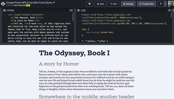 Variable fonts & the new Google Fonts API | RWT.io