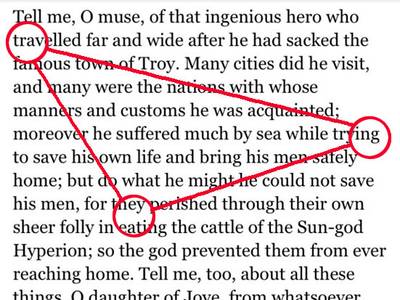 A paragraph with a diagram overlay