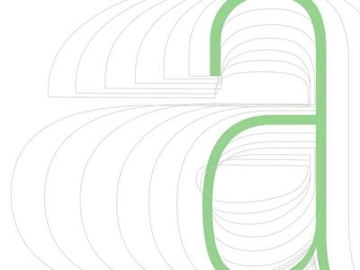 Different weights of a lower case letter a overlaid on one another