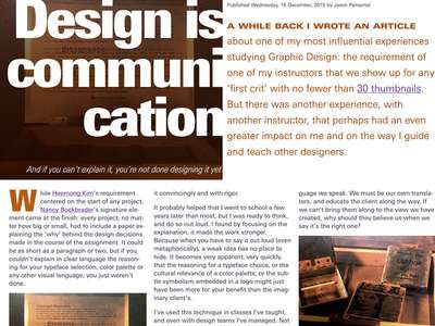 A more editorial page layout example