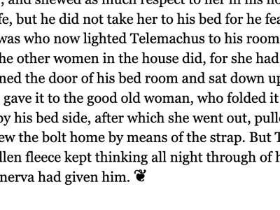 A paragraph of text with a decorative end mark