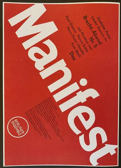 A poster for Das Manifest