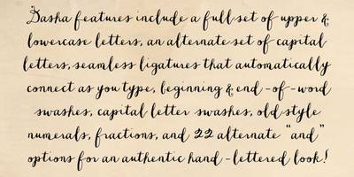 Example of Dasha typeface