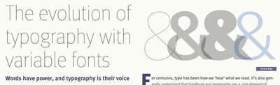 A screenshot of an earlier essay I wrote about variable fonts