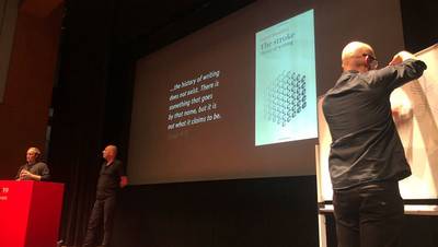 The Underware team giving their Grammato demonstration