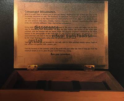 Inside the lid of the box of matchboxes