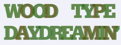 Headline with overlapping letters and some additional overprinted characters