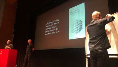 The Underware team giving their Grammato demonstration