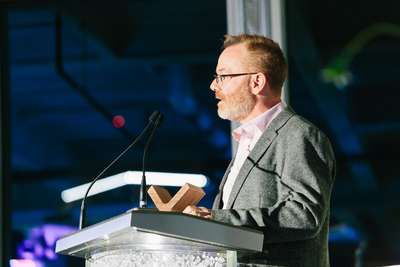 Me standing at the podium