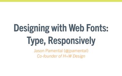 Slide deck cover for Type, Responsively