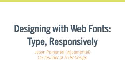 Slide deck cover for Type, Responsively