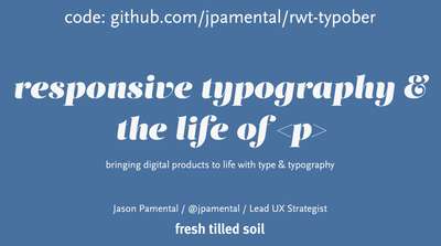 Slide deck cover for Responsive Typography