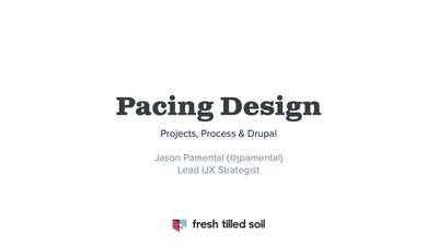 Slide deck cover for Pacing Design