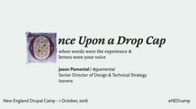 Slide deck cover for Once Upon a Dropcap