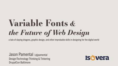 Slide deck cover for Variable Fonts & The Future of Web Design